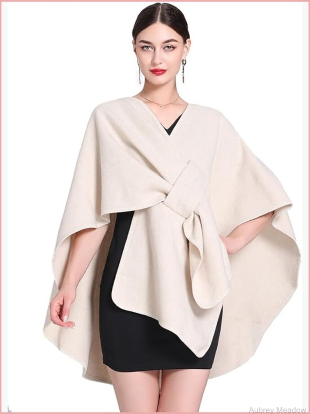 Open Front Cardigan Shawl Knit Wrap Poncho Cape Plus Size Fall Winter